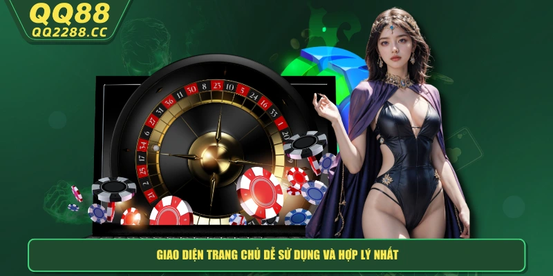 QQ288 - TRANG CHỦ Giao diện trang chủ dễ sử dụng và hợp lý nhất